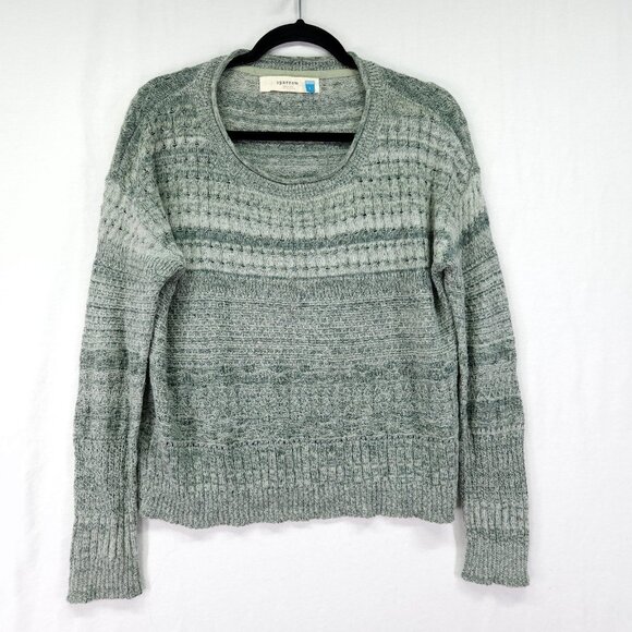 Sparrow Sweater Mohair Merino Wool Cashmere Size Large Mossy Green Open Knit - Picture 1 of 14